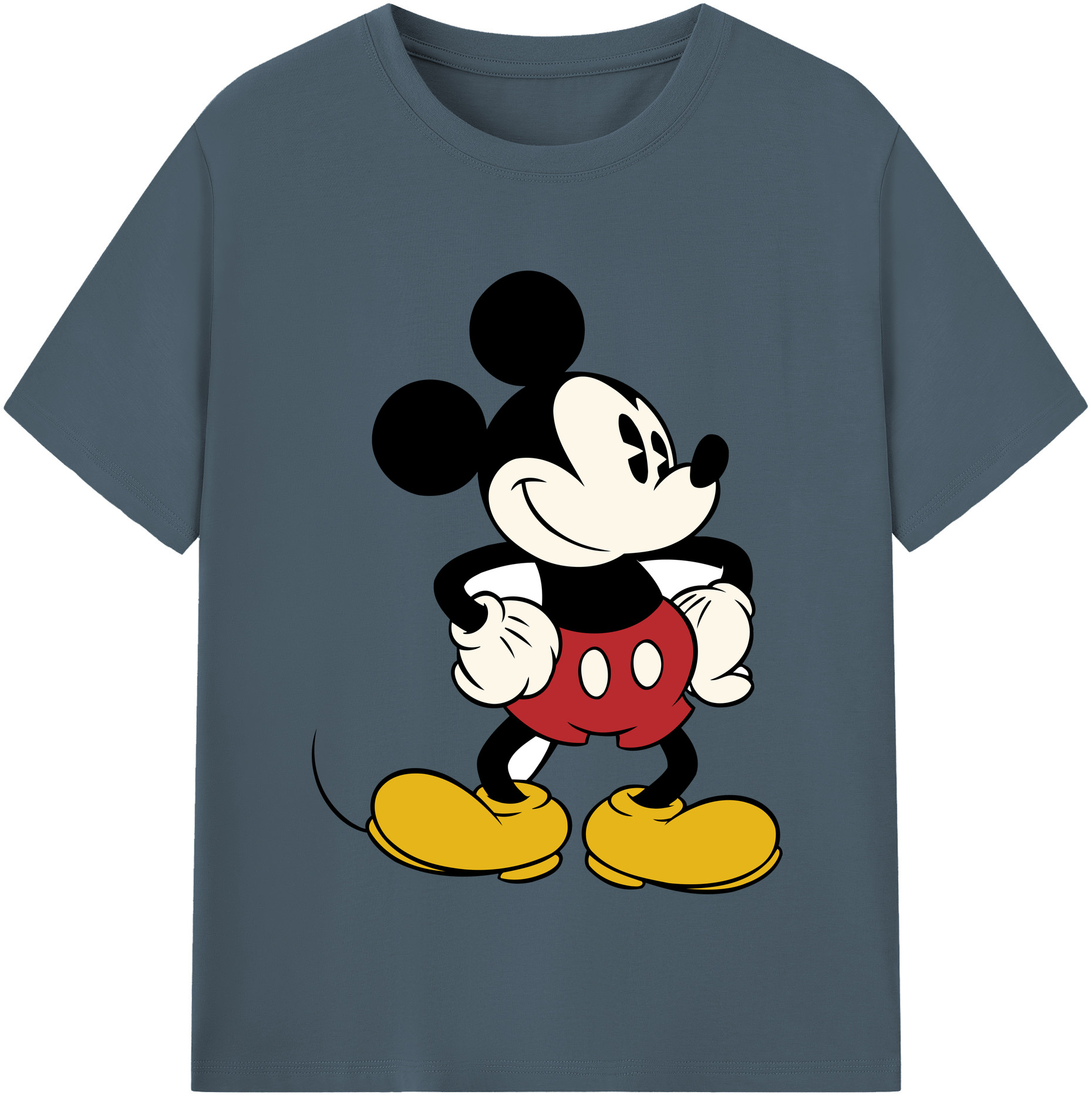 （画像用） ミッキーマウス Mickey Mouse 綿100％半袖Tシャツ（フロントプリント）